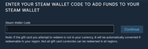 steam wallet gift card redeem
